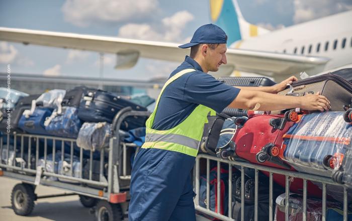 Manueel hanteren van lasten - bagage luchthaven