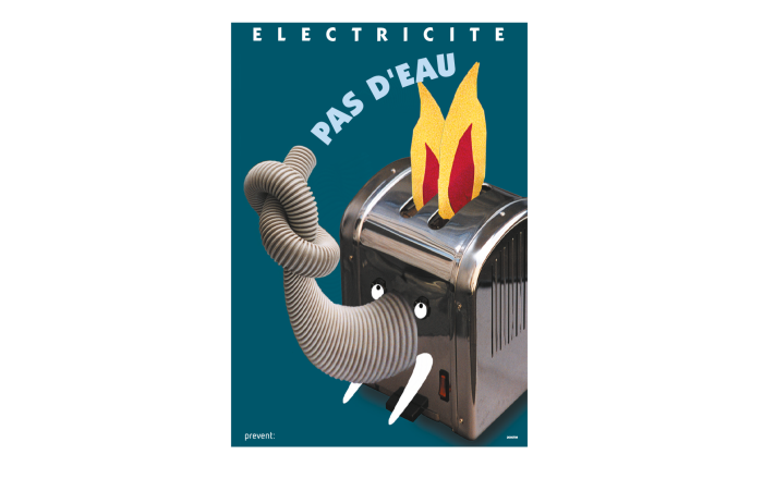 Affiches - electricite pas d'eau